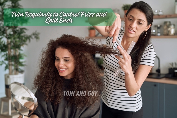 Control frizz and split ends with regular trims at TONI & GUY, Coimbatore – keep your hair healthy and manageable
