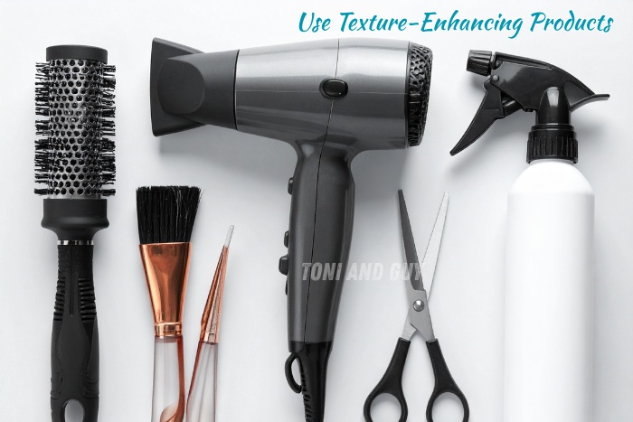 Professional hair styling tools and products used at TONI & GUY Coimbatore for perfect texture