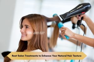 A professional stylist blow-drying and enhancing a client’s natural Hair Texture at TONI & GUY Coimbatore