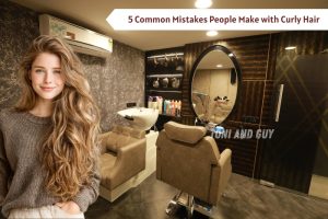 Curly hair care consultation and styling tips at Toni & Guy Salon, Coimbatore, inside a premium salon setup