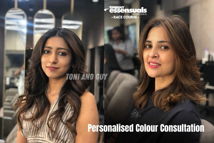 Essensuals by Toni & Guy, Race Course, Coimbatore-Before and after look showcasing professional hair colouring and customised styling