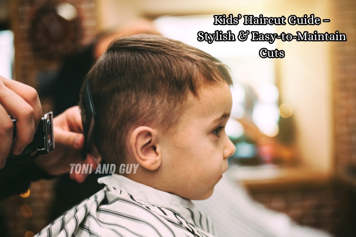 Kids haircut service by professional stylists at Toni & Guy Salon in Coimbatore, ensuring a safe and comfortable experience