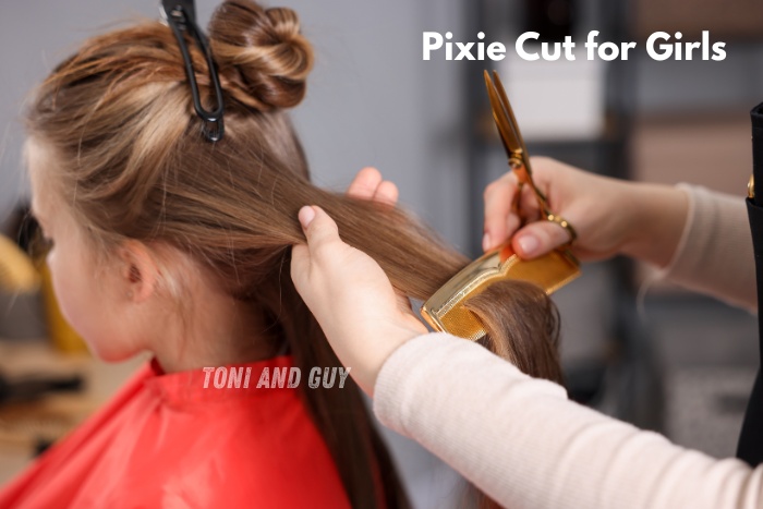 Pixie cut hairstyle for girls styled by professional hair experts at Toni & Guy Salon, Coimbatore