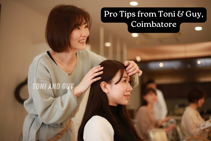 Professional hair consultation and styling tips by expert stylists at Essensuals by Toni & Guy, Coimbatore