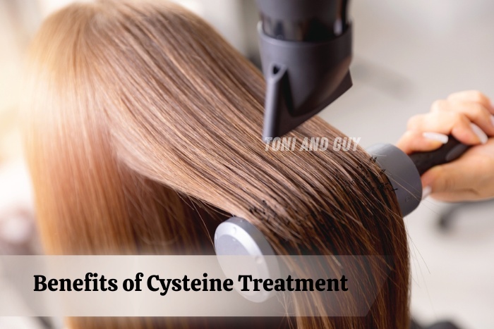 Professional cysteine smoothing service at Toni & Guy Salon, Race Course, Coimbatore using advanced blow-dry styling