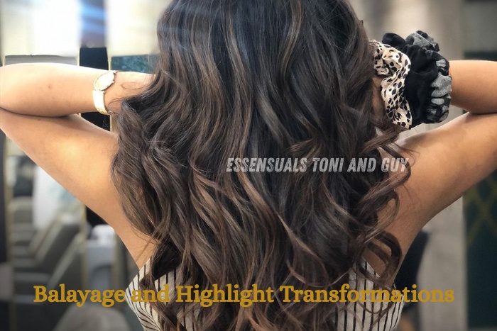 Balayage and highlight transformation at Essensuals Toni & Guy Race Course Coimbatore for soft, natural dimension