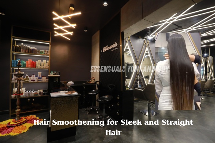 Hair smoothening service at Essensuals Toni & Guy Race Course Coimbatore for sleek and straight hair