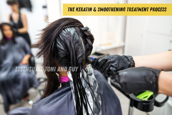 Keratin and hair smoothening treatment process at Essensuals Toni & Guy Race Course Coimbatore