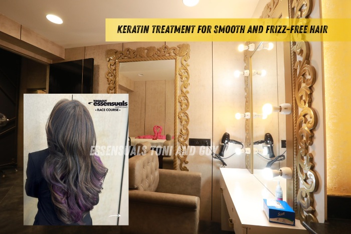 Keratin treatment for smooth and frizz-free hair at Essensuals Toni & Guy Race Course Coimbatore
